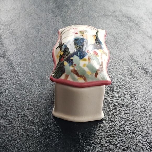 Decorative Bird Trinket Box - Blue and White - Picture 3 of 9